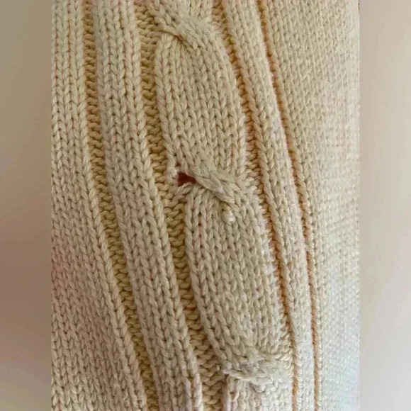 Men’s Nautica Vintage Light Yellow Knit Heavyweight Crew Neck Sweater Size Large - Picture 7 of 9